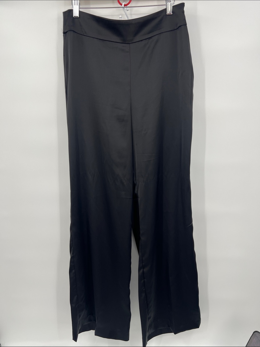 AK Black Wide Leg Satin-Look Pants